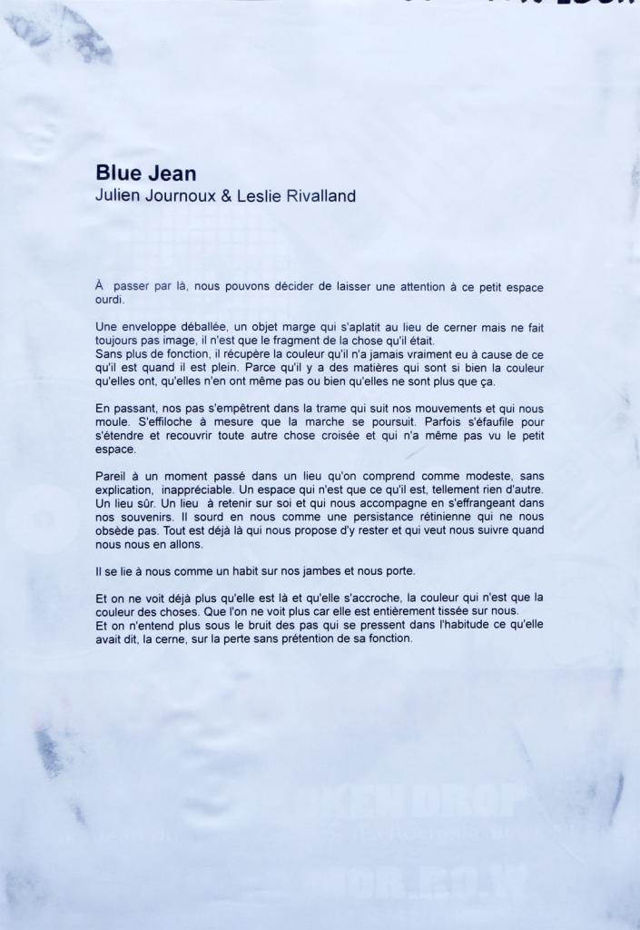Leslie Rivalland, écriture, bleu